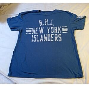 Retro Sport/Reebok NY Islanders Distressed-Style Tee Large Blue Sleeve Logo NHL